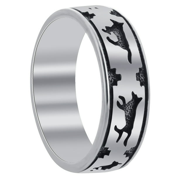 Gem Avenue 925 Sterling Silver 6mm Wedding Band Womens Ring 